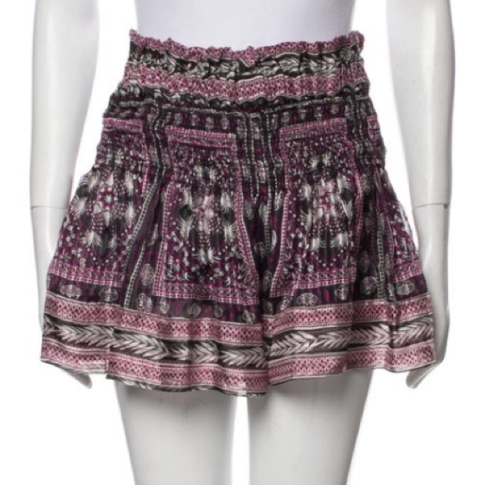 ISABEL MARANT EWELL SMOCKED SHORTS
